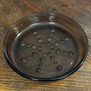 Elegant & Vintage Brown Glass Pie Platter